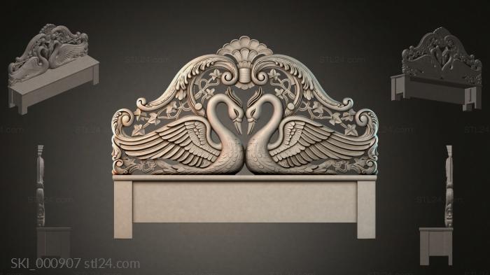 Кровати (SKI_000907) 3D модель для ЧПУ станка