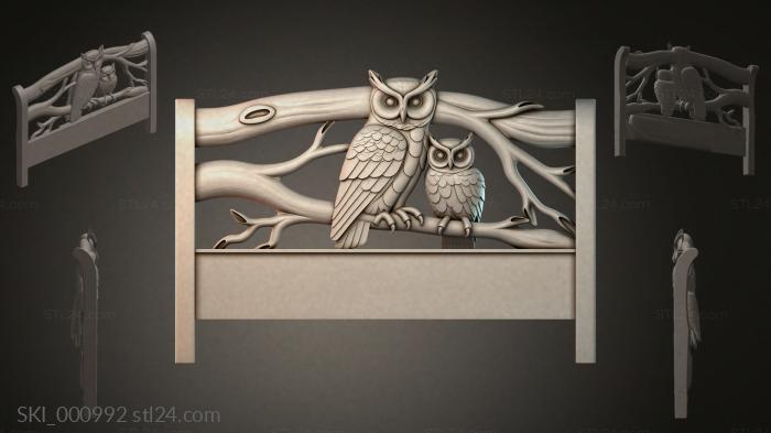 Кровати (SKI_000992) 3D модель для ЧПУ станка