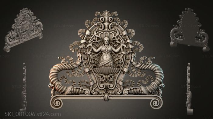 Кровати (SKI_001006) 3D модель для ЧПУ станка