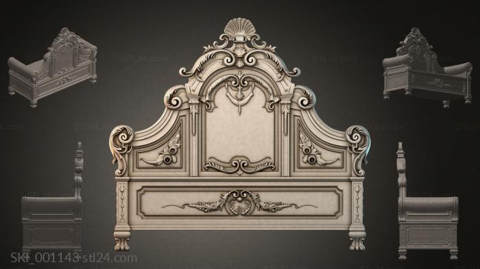 Кровати (SKI_001143) 3D модель для ЧПУ станка