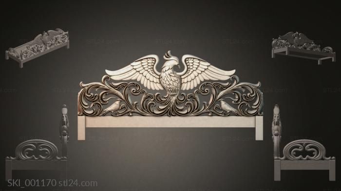 Кровати (SKI_001170) 3D модель для ЧПУ станка