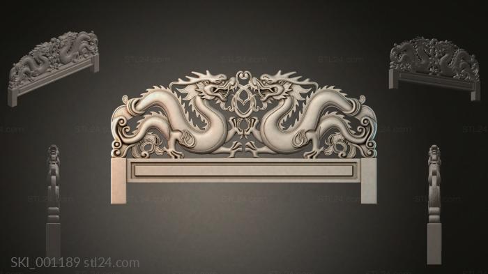 Кровати (SKI_001189) 3D модель для ЧПУ станка
