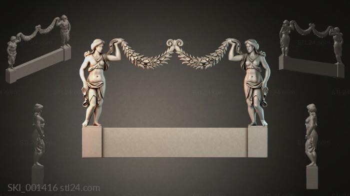 Кровати (SKI_001416) 3D модель для ЧПУ станка