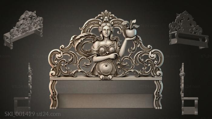 Кровати (SKI_001429) 3D модель для ЧПУ станка