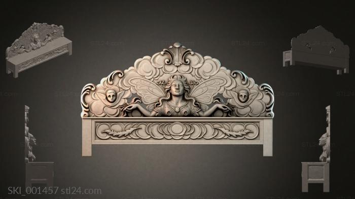 Кровати (SKI_001457) 3D модель для ЧПУ станка