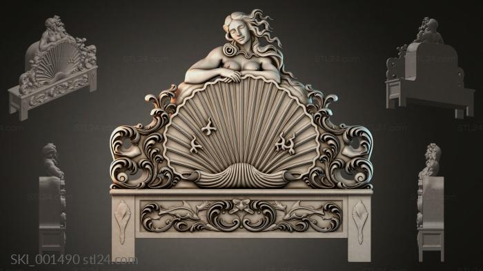 Кровати (SKI_001490) 3D модель для ЧПУ станка