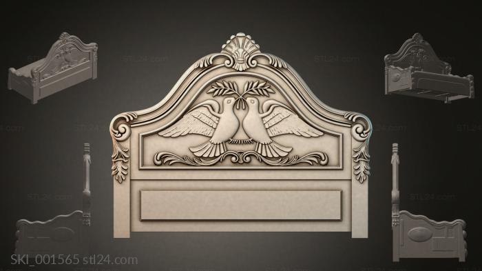 Кровати (SKI_001565) 3D модель для ЧПУ станка