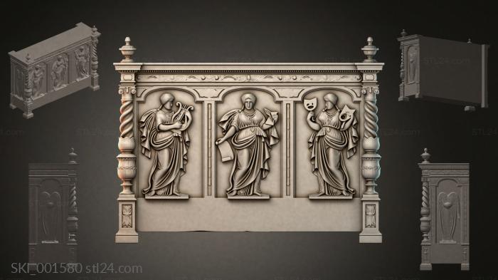 Кровати (SKI_001580) 3D модель для ЧПУ станка