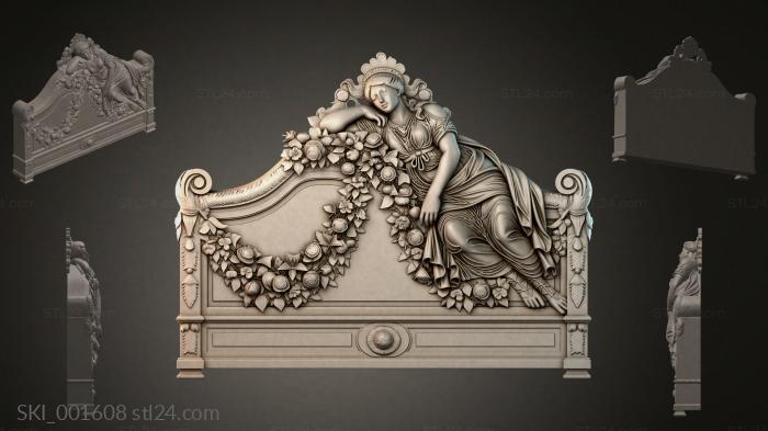 Кровати (SKI_001608) 3D модель для ЧПУ станка