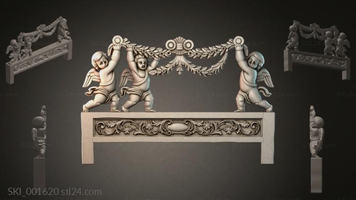 Кровати (SKI_001620) 3D модель для ЧПУ станка