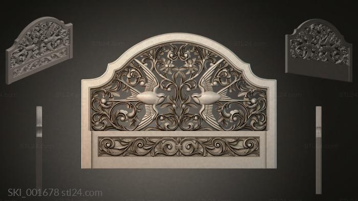 Кровати (SKI_001678) 3D модель для ЧПУ станка