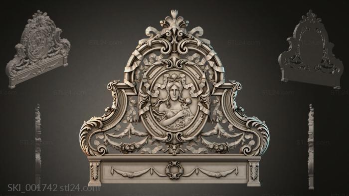 Кровати (SKI_001742) 3D модель для ЧПУ станка