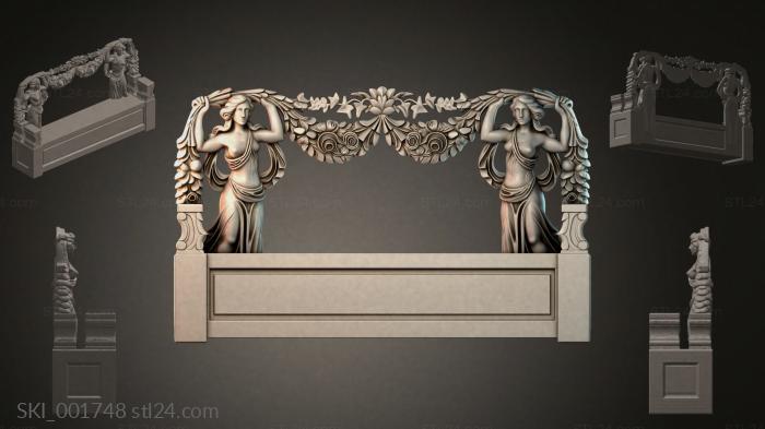 Кровати (SKI_001748) 3D модель для ЧПУ станка