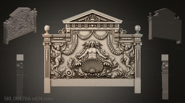 Кровати (SKI_001766) 3D модель для ЧПУ станка
