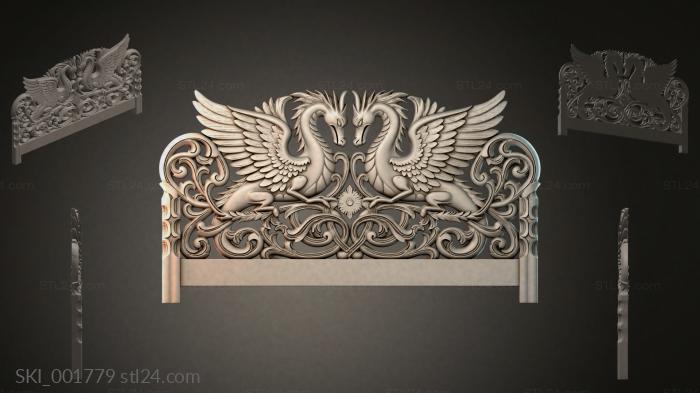 Кровати (SKI_001779) 3D модель для ЧПУ станка