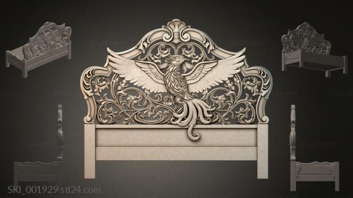 Кровати (SKI_001929) 3D модель для ЧПУ станка
