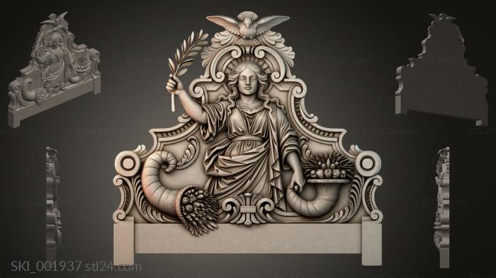 Кровати (SKI_001937) 3D модель для ЧПУ станка