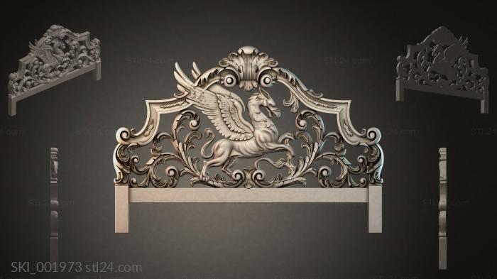 Кровати (SKI_001973) 3D модель для ЧПУ станка