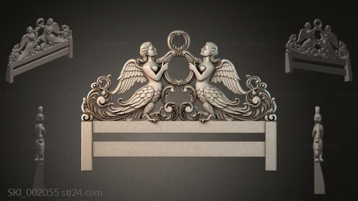 Кровати (SKI_002055) 3D модель для ЧПУ станка