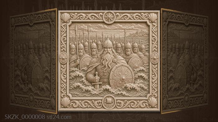 Thirty-three heroes - knights from the sea and Black Sea 3d STL model