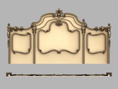 Headboard (, SK_0480) 3D models for cnc