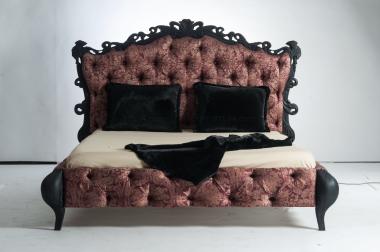 Headboard (Bed with open headboard and decorative frame, SK_0486) 3D models for cnc