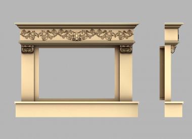 Headboard (Fireplace portal from Botticino, SK_0491) 3D models for cnc