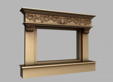 Headboard (Fireplace portal from Botticino, SK_0491) 3D models for cnc