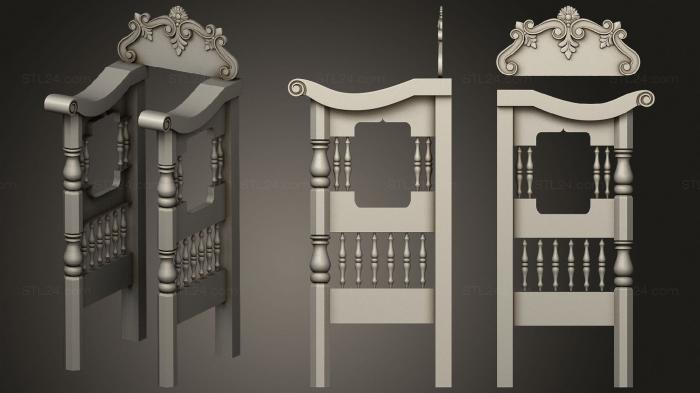 Спинки кроватей (Стасидия трон, SK_0499) 3D модель для ЧПУ станка