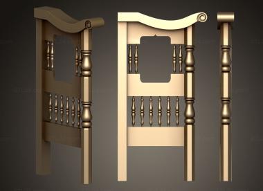 Headboard (Stasidia tron, SK_0499) 3D models for cnc