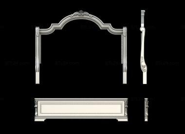 Headboard (Foot of the bed of the bed, SK_0512) 3D models for cnc