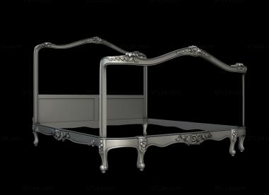 Headboard (Bed with decor, SK_0513) 3D models for cnc