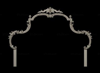 Headboard (THE HEADBOARD is thin with openwork carvings, SK_0517) 3D models for cnc