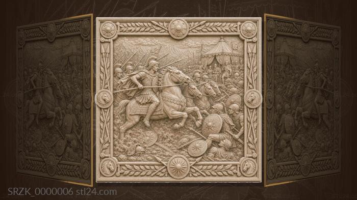 Battle of Issus - horsemen and spears 3d STL model