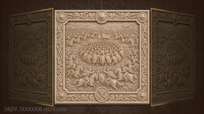 Panels Great Battles (Battle of Cannae - encirclement and phalanxes, SRZK_0000008) 3D models for cnc