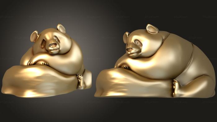 Statuette (Panda on the stone, STK_0248) 3D models for cnc