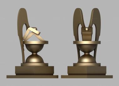 Statuette (Sculpture of a stylized angel, STK_0251) 3D models for cnc