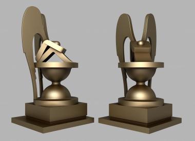 Statuette (Sculpture of a stylized angel, STK_0251) 3D models for cnc