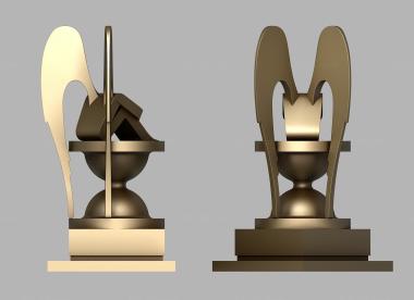 Statuette (Sculpture of a stylized angel, STK_0251) 3D models for cnc