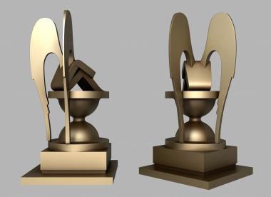 Statuette (Sculpture of a stylized angel, STK_0251) 3D models for cnc