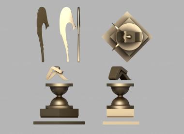 Statuette (Sculpture of a stylized angel, STK_0251) 3D models for cnc