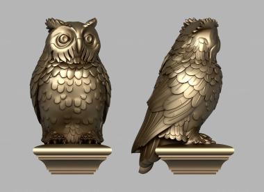 Statuette (Owl, STK_0252) 3D models for cnc