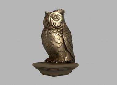 Statuette (Owl, STK_0252) 3D models for cnc