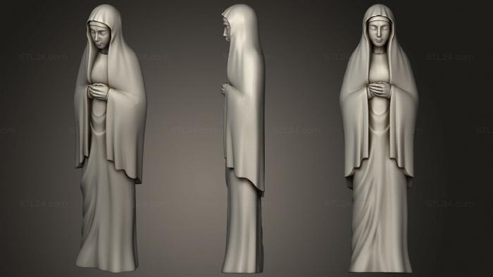 Статуэтки (Скульптура скорбящей женщины, STK_0265) 3D модель для ЧПУ станка