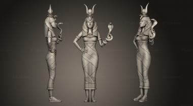 Statuette (Egyptian statue of hathor, STK_0266) 3D models for cnc