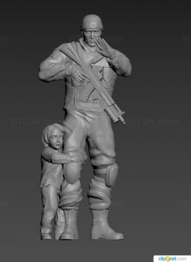 Statuette (Monument to Russian volunteers, STK_0279) 3D models for cnc