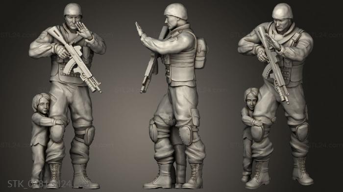 Statuette (Monument to Russian volunteers, STK_0281) 3D models for cnc