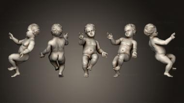 Statuette (Child with spread arms with printable version, STK_0283) 3D models for cnc