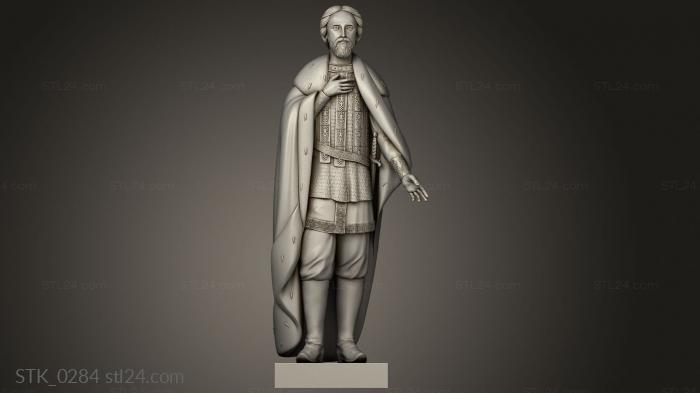 Statuette (Prince Alexander Nevsky, STK_0284) 3D models for cnc