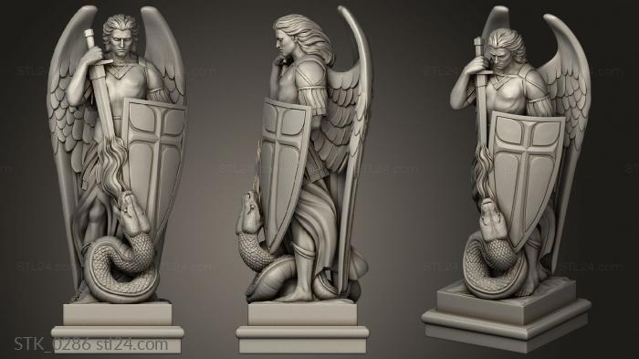 Statuette (Statue of the Archangel Michael in Mexico version1, STK_0286) 3D models for cnc